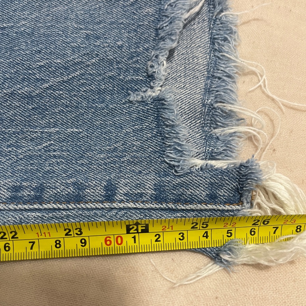 Madewell Womens Jeans Size 27 Blue Classic Straight Distressed Denim Bottoms - Picture 9 of 12